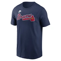 Men's Nike Greg Maddux Navy Atlanta Braves Fuse Name & Number T-Shirt