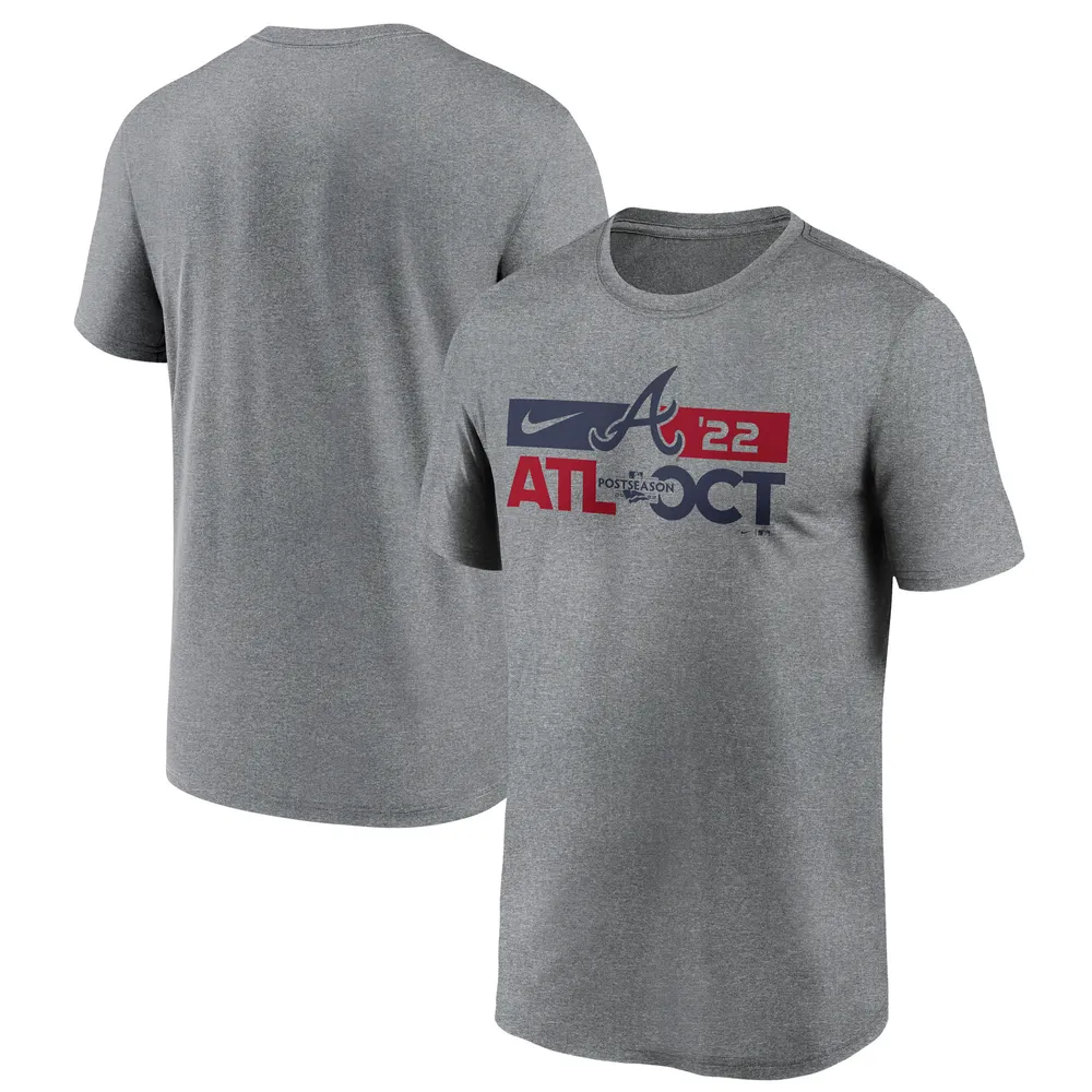 Nike Men's Atlanta Braves Gray 2021 World Series Bound Authentic Collection Dugout T-Shirt