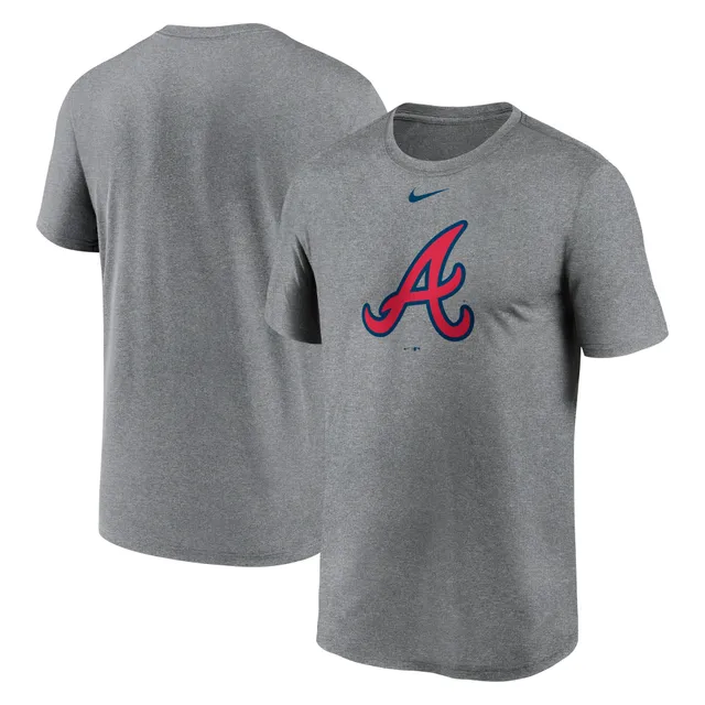 Men's Nike Navy Atlanta Braves Authentic Collection Logo Performance Long Sleeve T-Shirt Size: Large