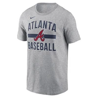 Men's Nike  Heather Gray Atlanta Braves Arched T-Shirt