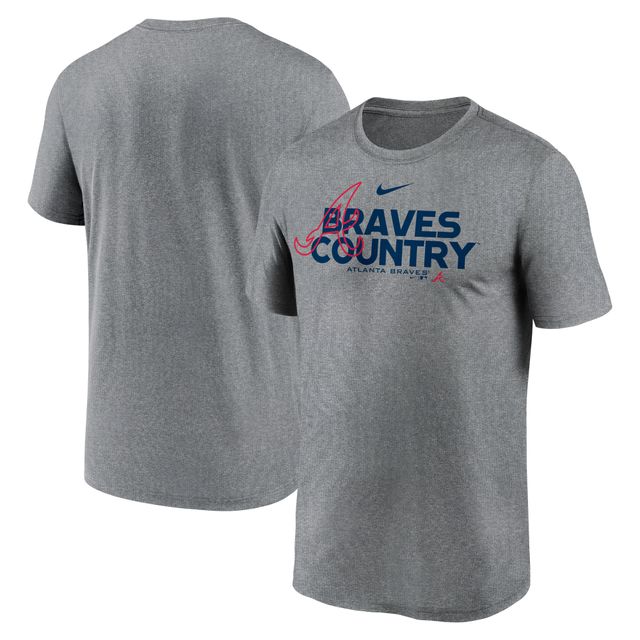 T-shirt Nike Heathered Charcoal Atlanta Braves Local Rep Legend Performance pour homme