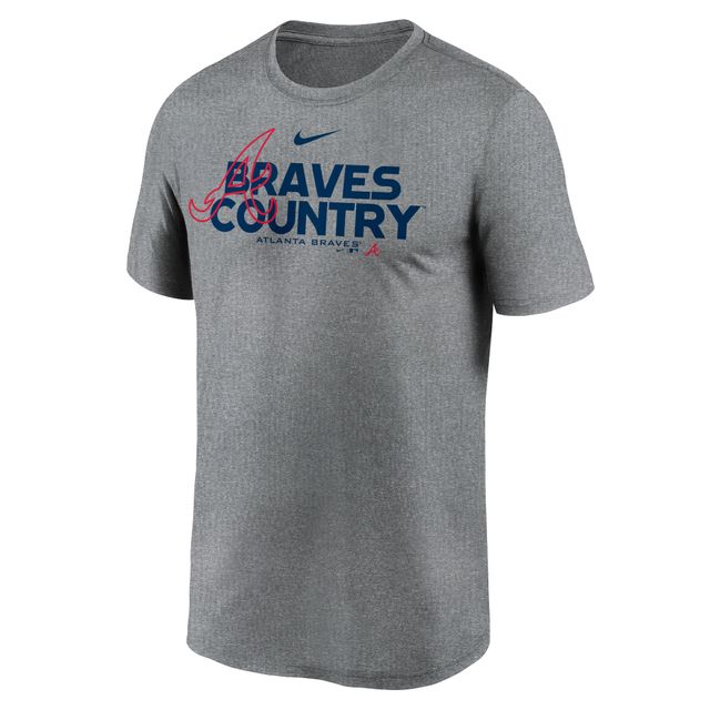 T-shirt Nike Heathered Charcoal Atlanta Braves Local Rep Legend Performance pour homme