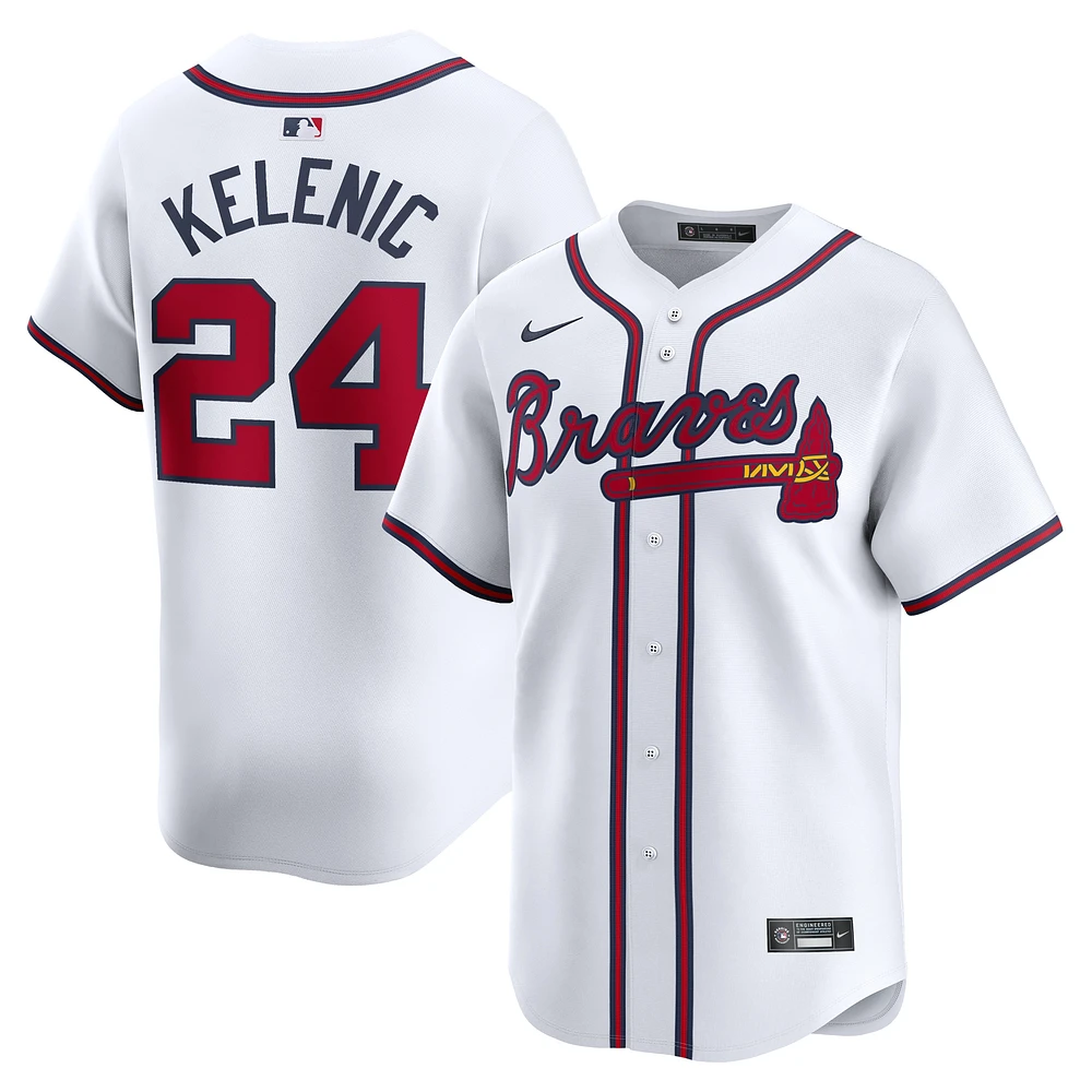 Maillot de joueur Nike Jarred Kelenic Atlanta Braves Home Limited blanc pour homme