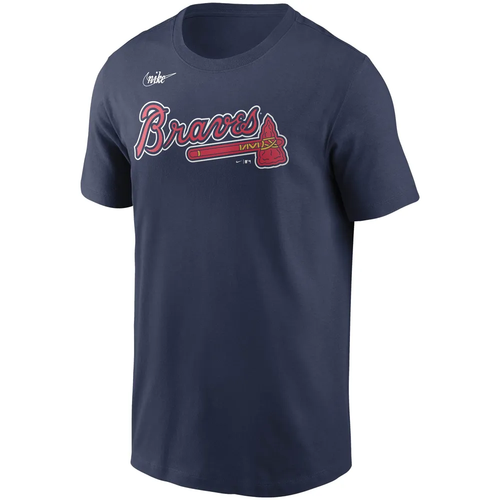 T-shirt avec nom et numéro Nike John Smoltz Atlanta Braves Cooperstown Collection pour homme, bleu marine