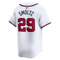 Maillot de joueur Nike John Smoltz pour hommes, blanc, Atlanta Braves, domicile limité