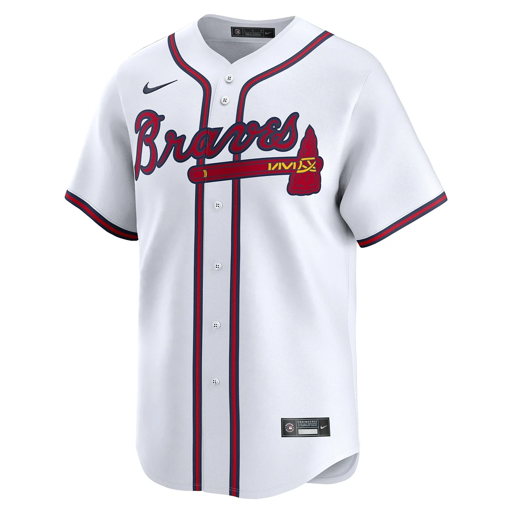 Maillot de joueur Nike Marcell Ozuna Atlanta Braves Home Limited pour homme, blanc