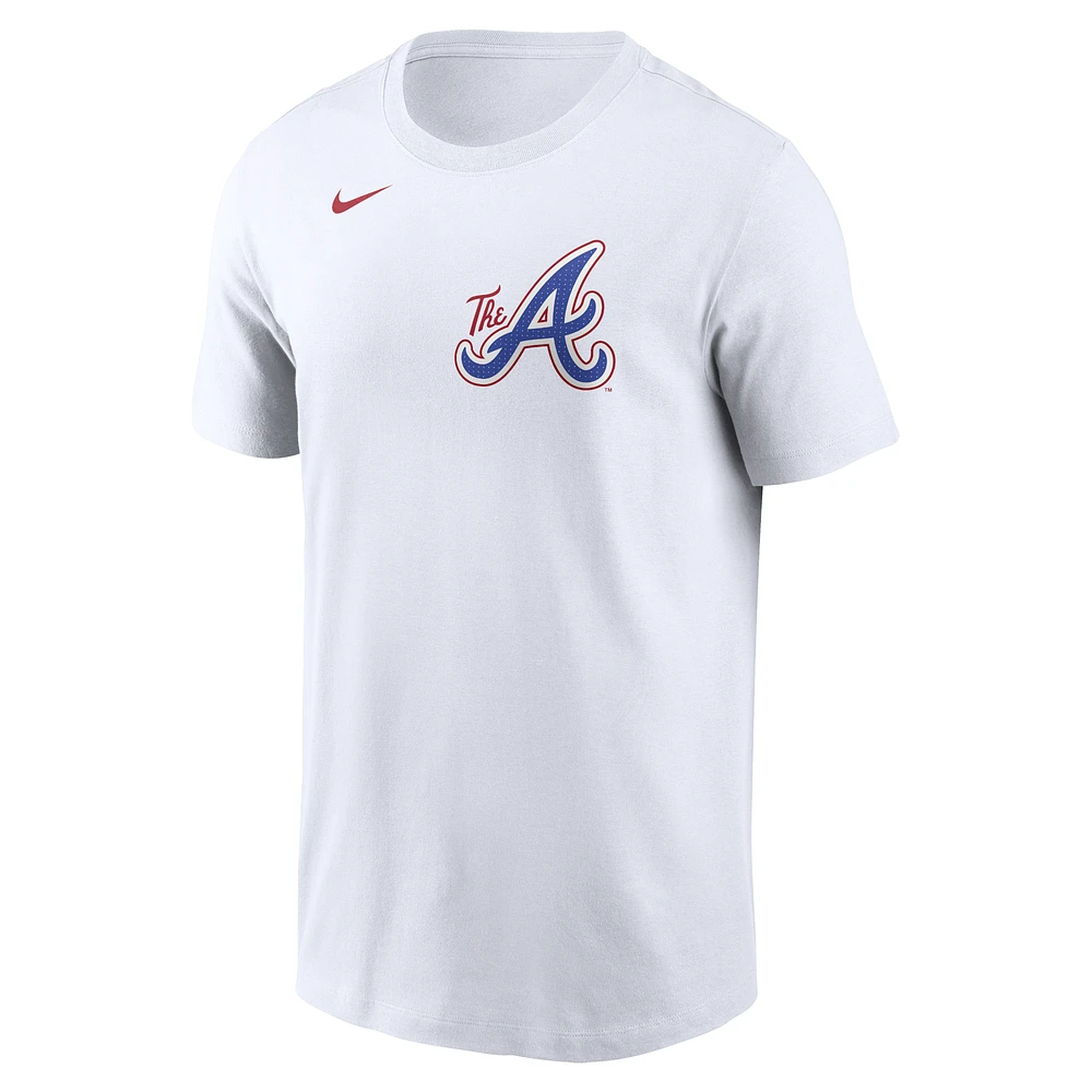 T-shirt avec nom et numéro Nike Matt Olson pour hommes des Atlanta Braves City Connect Fuse