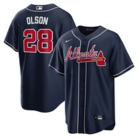 Men's Nike Matt Olson Navy Atlanta Braves Big & Tall Alternate Replica Player Jersey