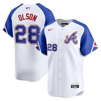 Maillot de joueur Nike Matt Olson pour hommes, Atlanta Braves City Connect Limited, blanc