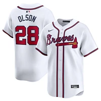 Maillot de joueur Nike Matt Olson pour hommes, blanc, Atlanta Braves, domicile limité