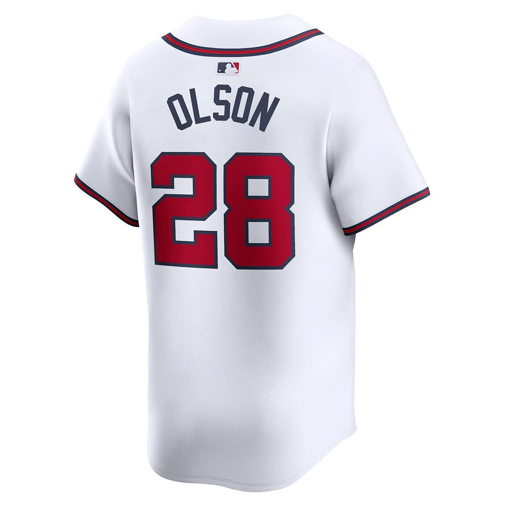 Men's Nike Matt Olson White Atlanta Braves Home Limited Player Jersey