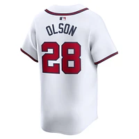 Maillot de joueur Nike Matt Olson pour hommes, blanc, Atlanta Braves, domicile limité