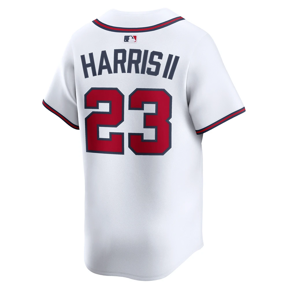 Men's Nike Michael Harris II White Atlanta Braves Home Limited Player Jersey