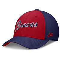 Men's Nike Navy/Red Atlanta Braves Rise Swoosh Performance Flex Hat