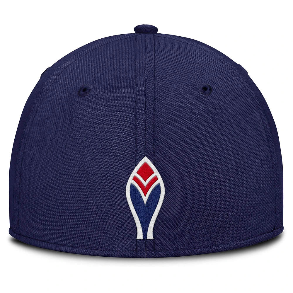 Men's Nike Navy/Red Atlanta Braves Rise Swoosh Performance Flex Hat
