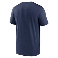 T-shirt Dugout Nike pour homme, bleu marine, Atlanta Braves, collection authentique, séries éliminatoires 2023