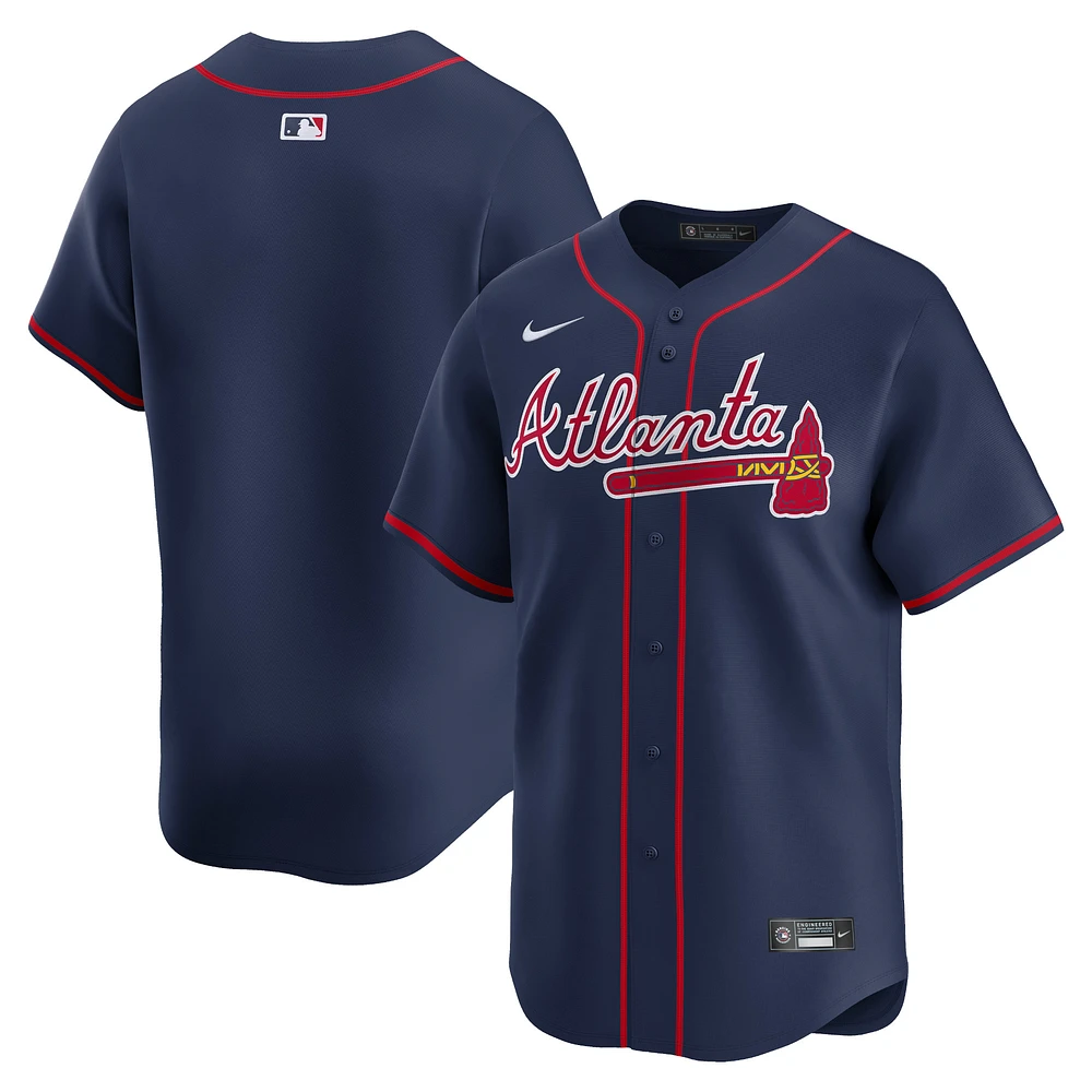 Men's Nike  Navy Atlanta Braves Alternate Limited Jersey