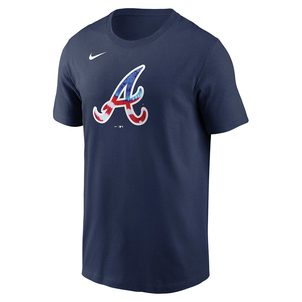 T-shirt Nike bleu marine Atlanta Braves Americana pour homme