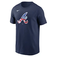 T-shirt Nike bleu marine Atlanta Braves Americana pour homme