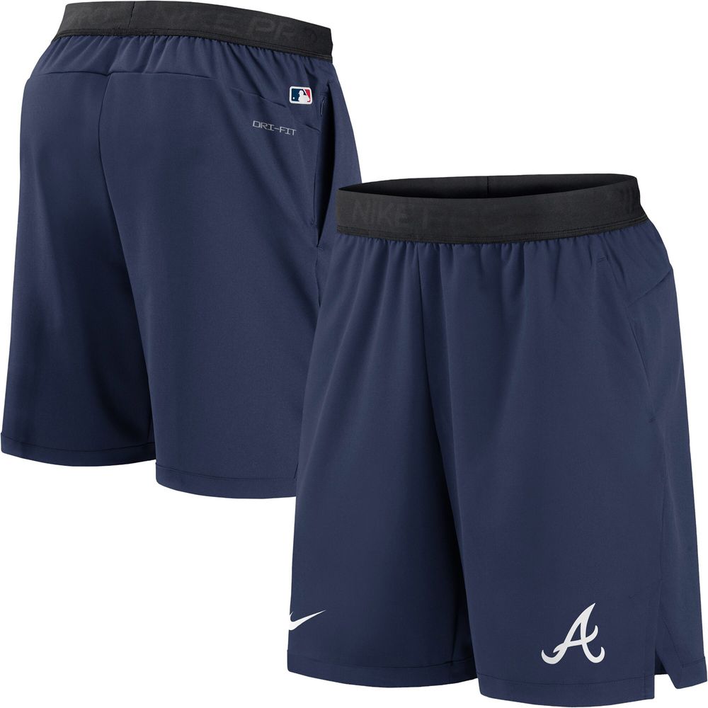 Men's Nike Navy Atlanta Braves Authentic Collection Flex Vent Performance - Shorts