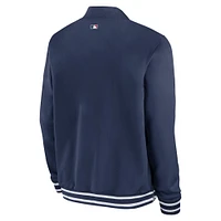 Men's Nike Navy Atlanta Braves Authentic Collection Full-Zip Bomber Jacket