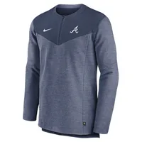 Haut à demi-glissière Nike Atlanta Braves Authentic Collection Game Time Performance pour homme - Bleu marine