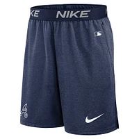 Short en tricot performance Nike Atlanta Braves Authentic Collection pour homme - Bleu marine