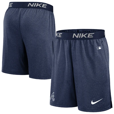 Short en tricot performance Nike Atlanta Braves Authentic Collection pour homme - Bleu marine