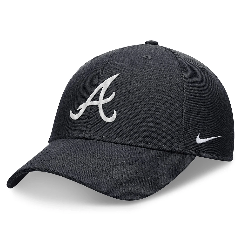 Casquette ajustable Nike bleu marine Atlanta Braves Club Performance pour homme