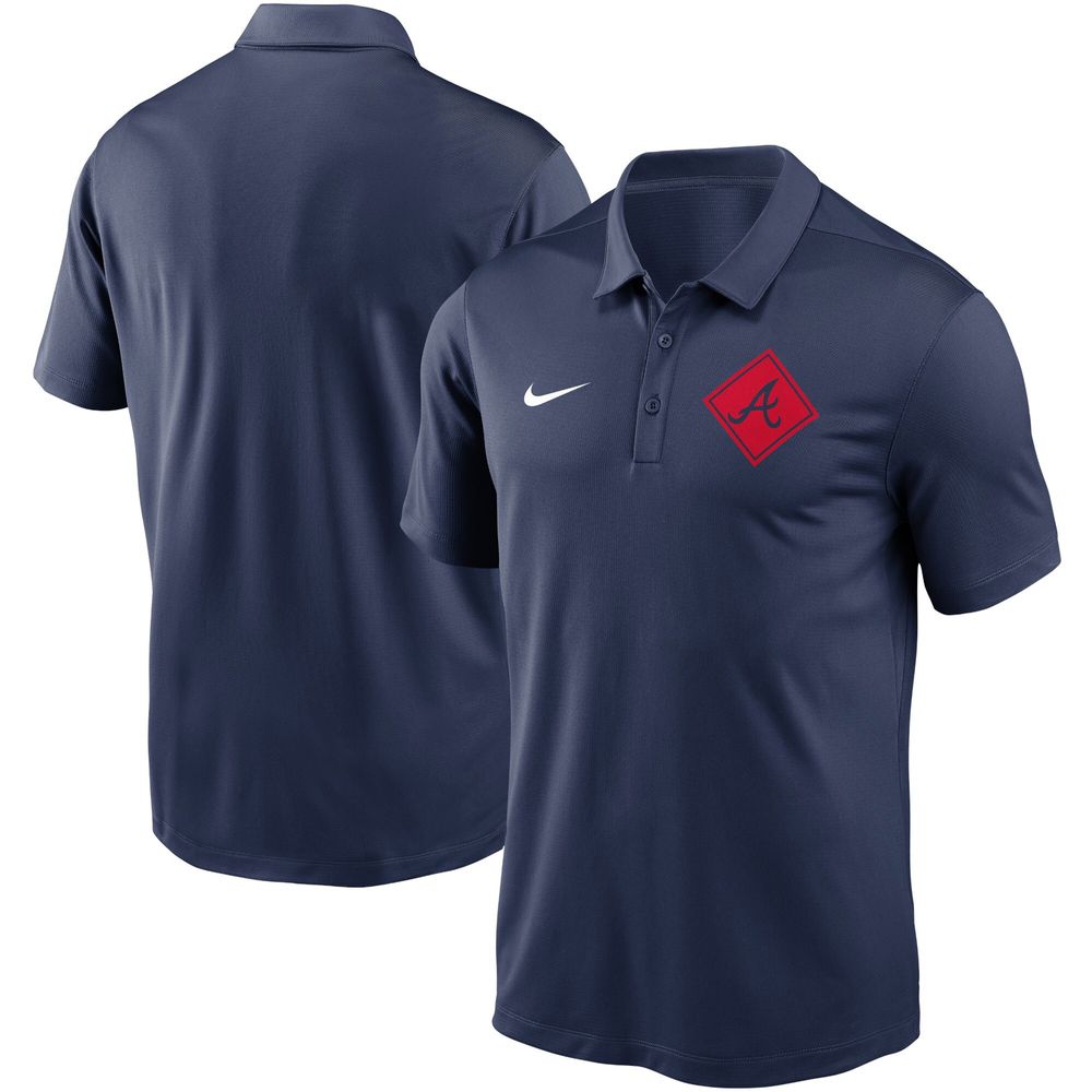 Men's Nike Navy Atlanta Braves Diamond Icon Performance - Polo