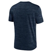 T-shirt Nike Atlanta Braves Logo Velocity Performance pour homme - Bleu marine