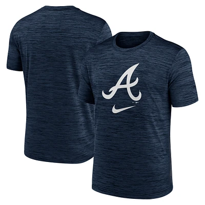 Men's Nike Navy Atlanta Braves Logo Velocity Performance T-Shirt