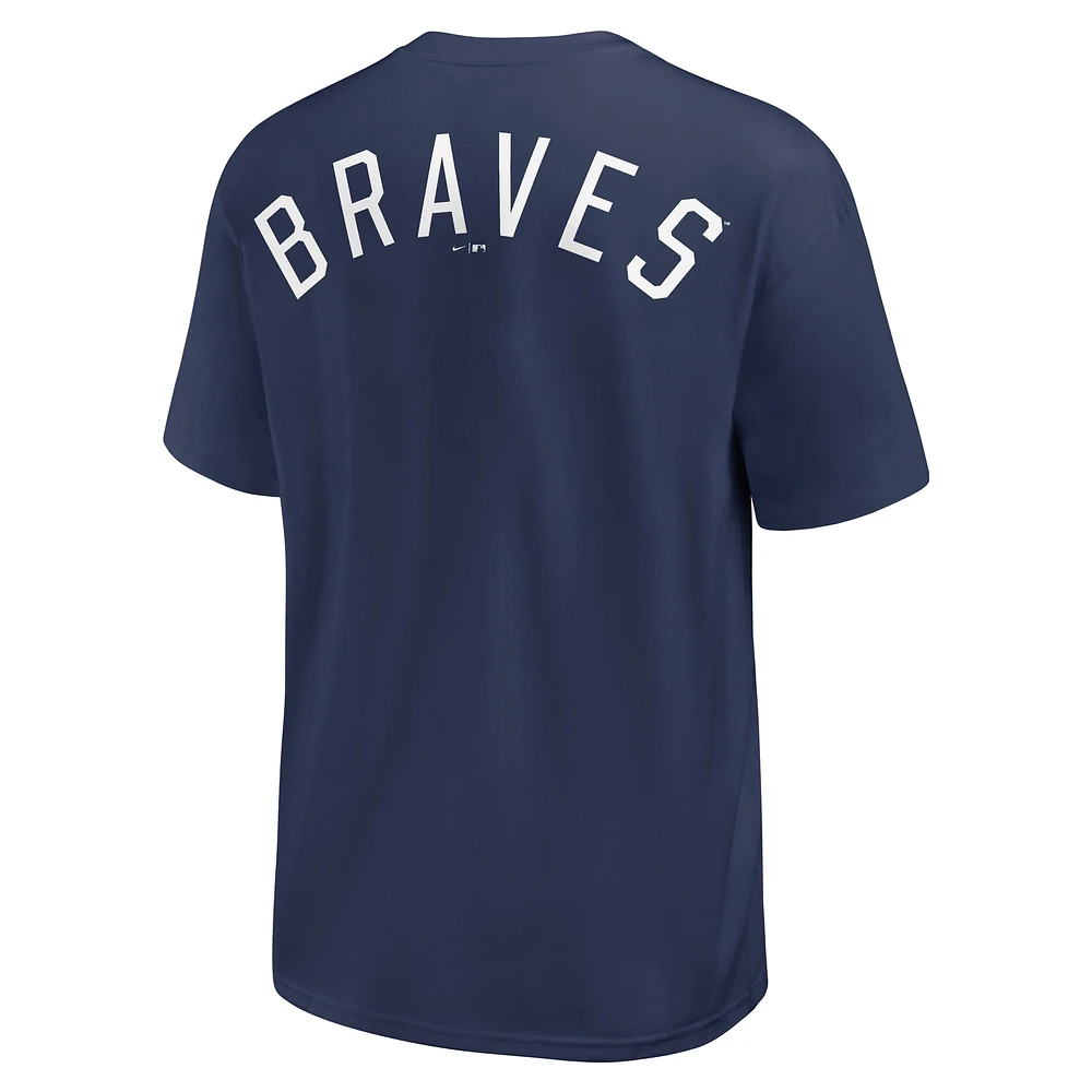 T-shirt Nike bleu marine Atlanta Braves Max 90 pour homme