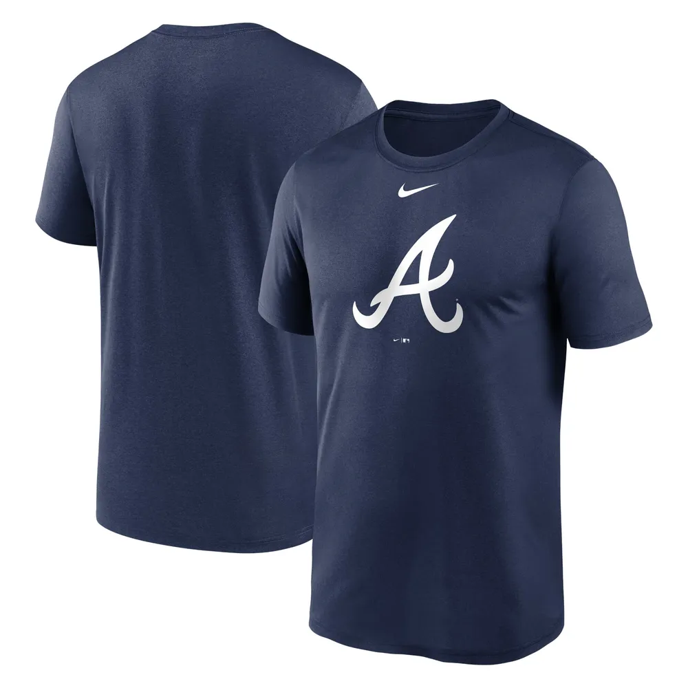 T-shirt Nike New Legend Logo pour homme Atlanta Braves bleu marine