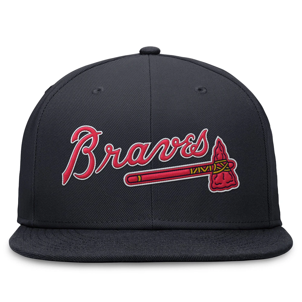 Men's Nike Navy Atlanta Braves True Performance Fitted Hat