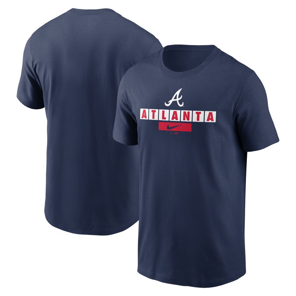 Men's Nike Navy Atlanta Braves Wordmark Local Team T-Shirt