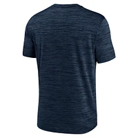 T-shirt Nike Atlanta Braves Wordmark Velocity Performance pour homme - Bleu marine