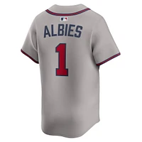 Men's Nike Ozzie Albies Gray Atlanta Braves Road Limited Player Jersey
