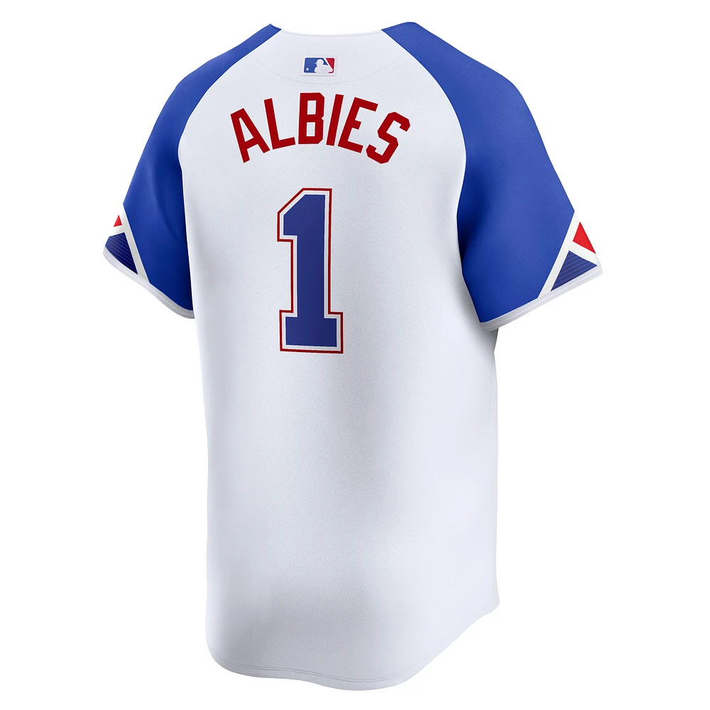 Men's Nike Ozzie Albies White Atlanta Braves City Connect Limited Jersey