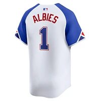 Men's Nike Ozzie Albies White Atlanta Braves City Connect Limited Jersey