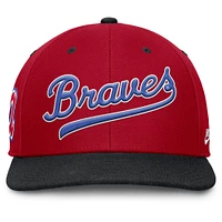 Men's Nike Red/Navy Atlanta Braves Cooperstown Collection Pro Performance Snapback Hat