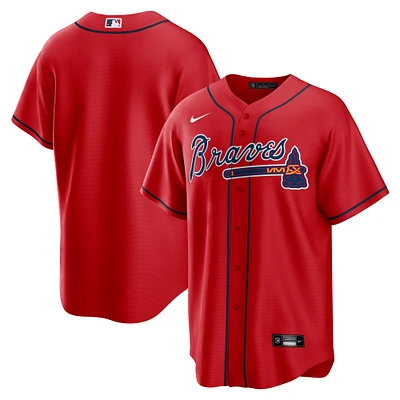 Maillot d'équipe Nike Atlanta Braves Alternate Replica rouge pour homme