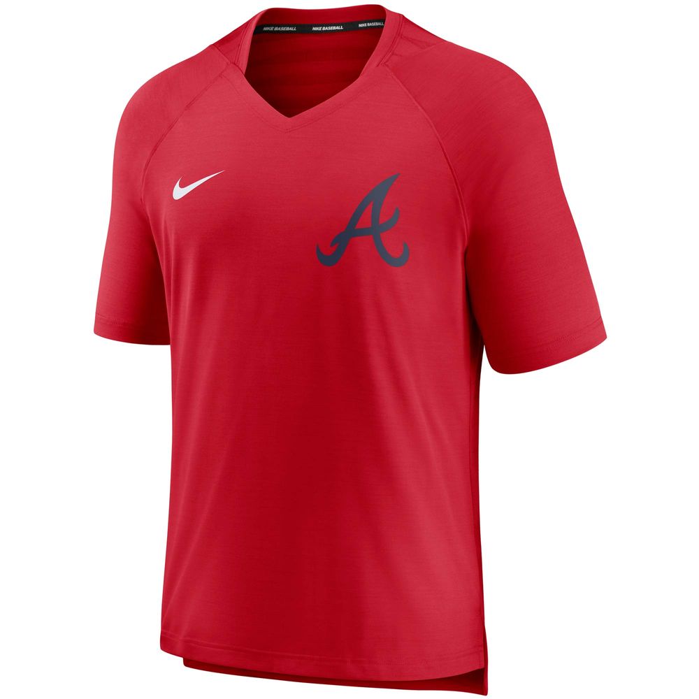 Men's Atlanta Braves Nike Red Large Logo T-Shirt