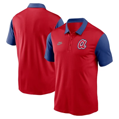 Polo Nike rouge Atlanta Braves Franchise Cooperstown Collection pour homme