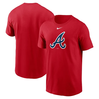 Men's Nike Red Atlanta Braves Fuse Logo T-Shirt