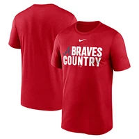 T-shirt Nike rouge Atlanta Braves Local Legend Performance pour homme