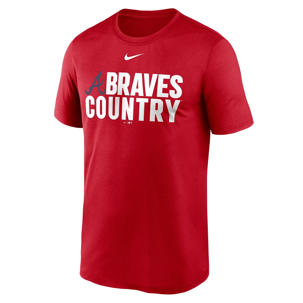 T-shirt Nike rouge Atlanta Braves Local Legend Performance pour homme