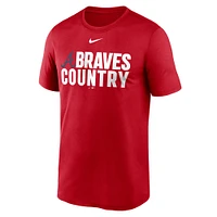 T-shirt Nike rouge Atlanta Braves Local Legend Performance pour homme
