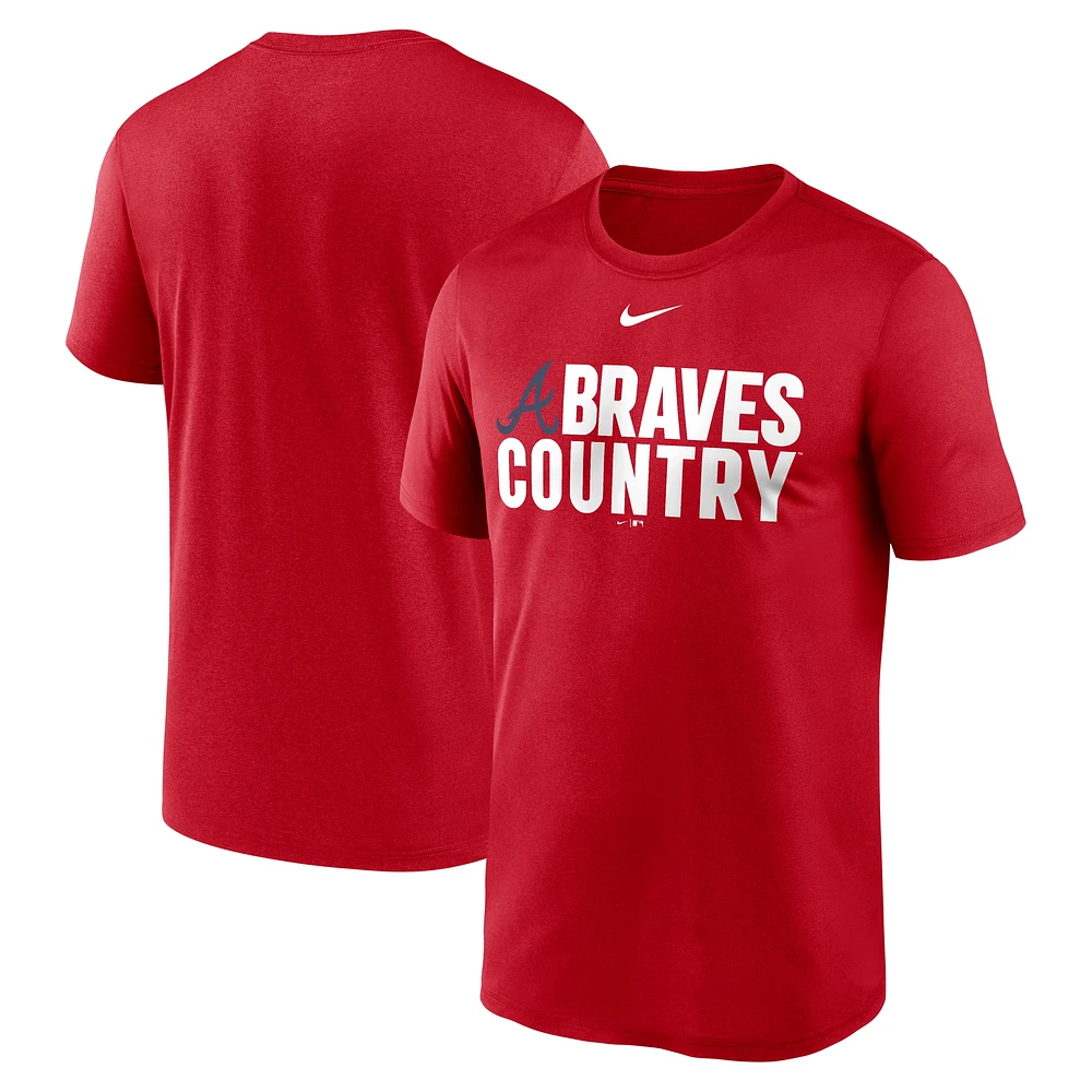 T-shirt Nike rouge Atlanta Braves Local Legend Performance pour homme