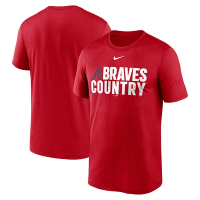 T-shirt Nike rouge Atlanta Braves Local Legend Performance pour homme